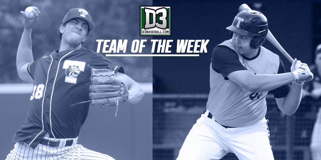 Texas Lutheran's Post, Trinity's Cater Named to D3baseball.com Team of the Week