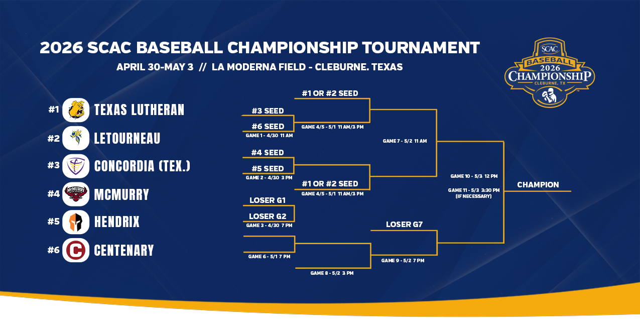 SCAC Announces 2026 Baseball Tournament Bracket