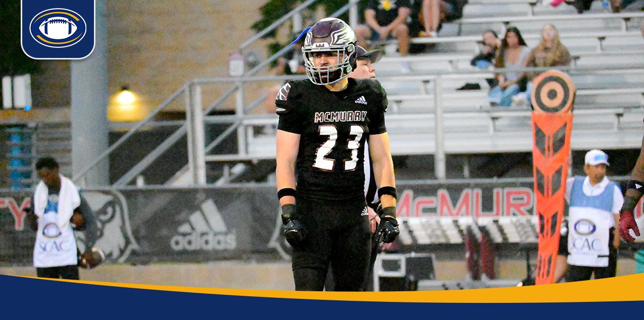 Bryce Neves, McMurry University, Defensive Player of the Week (Week 1)