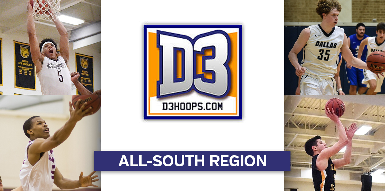 Four SCAC Men's Basketball Players Earn D3Hoops.com All-Region Honors