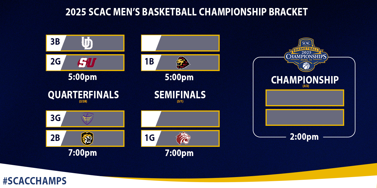 SCAC Announces 2025 Men's Basketball Tournament Bracket