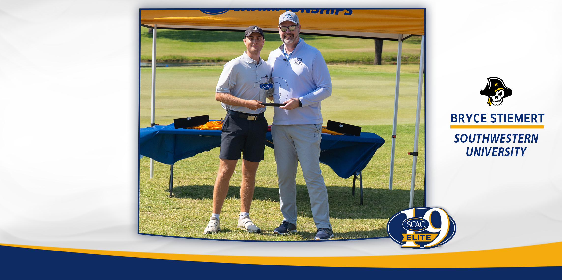 Southwestern's Stiemert Earns SCAC Men's Golf Elite 19 Award
