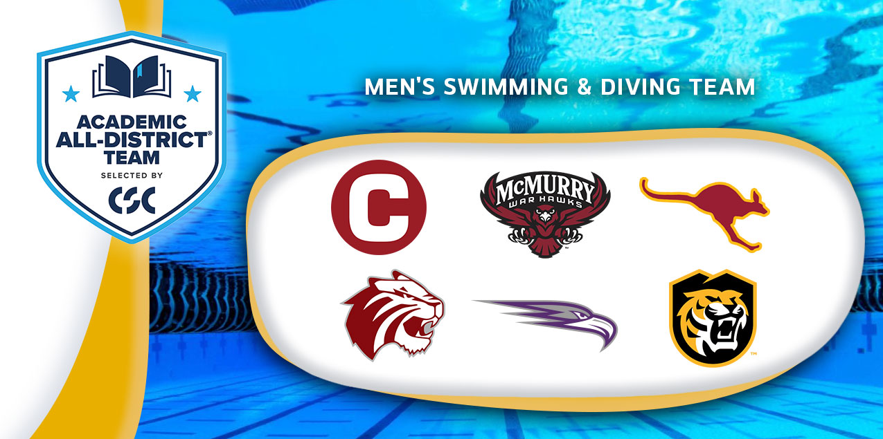 11 Men's Swimmers and Divers Honored with CSC Academic All-District&reg; Accolades