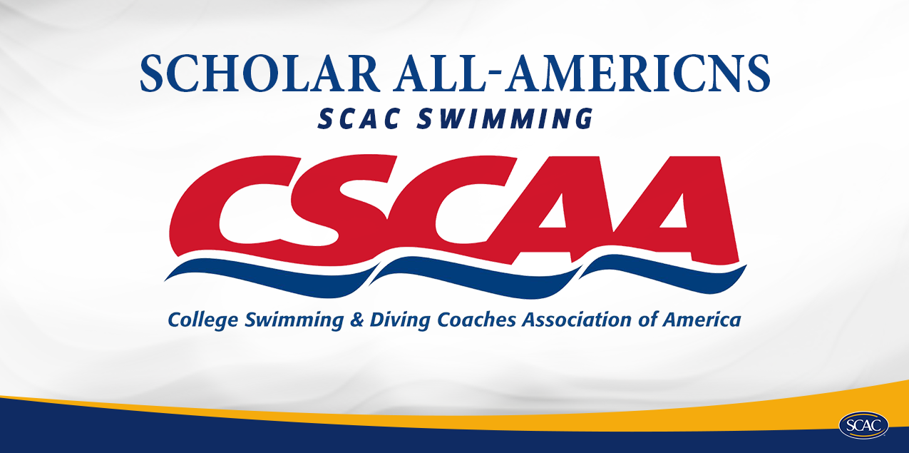 Nine SCAC Standouts Named CSCAA Scholar All-Americans